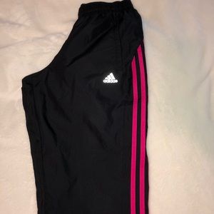 Adidas sweats pink striped pants!